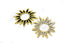 Gold Embroidered Black Sun Applique 2.75