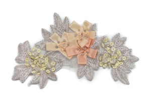 Floral Beaded Organza Applique | Flower Patch Applique - Target Trim