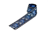 1 1/4" Blue Floral Jacquard Ribbon