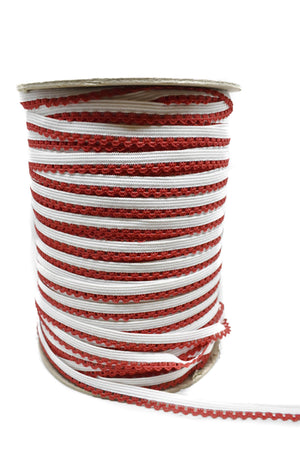 White and Red Edge Elastic Trim - Target Trim