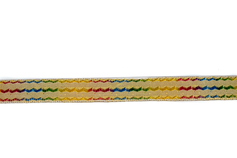 Metallic Rainbow Ric-Rac Gimp 3/4" - by the yard
