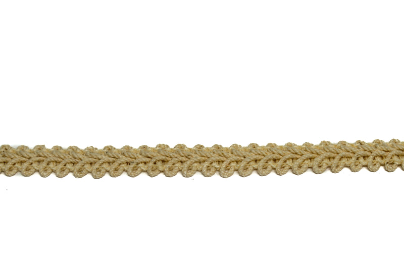 Natural Unique Exposed Cotton Gimp Trim 3/8" - by the yard