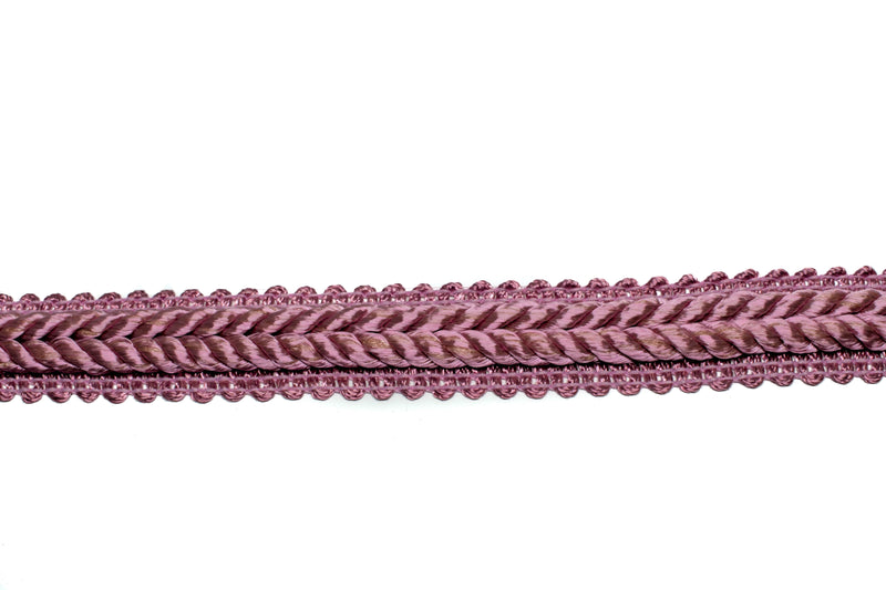 Mauve Pink Braided Gimp Trim 1/2" by the yard