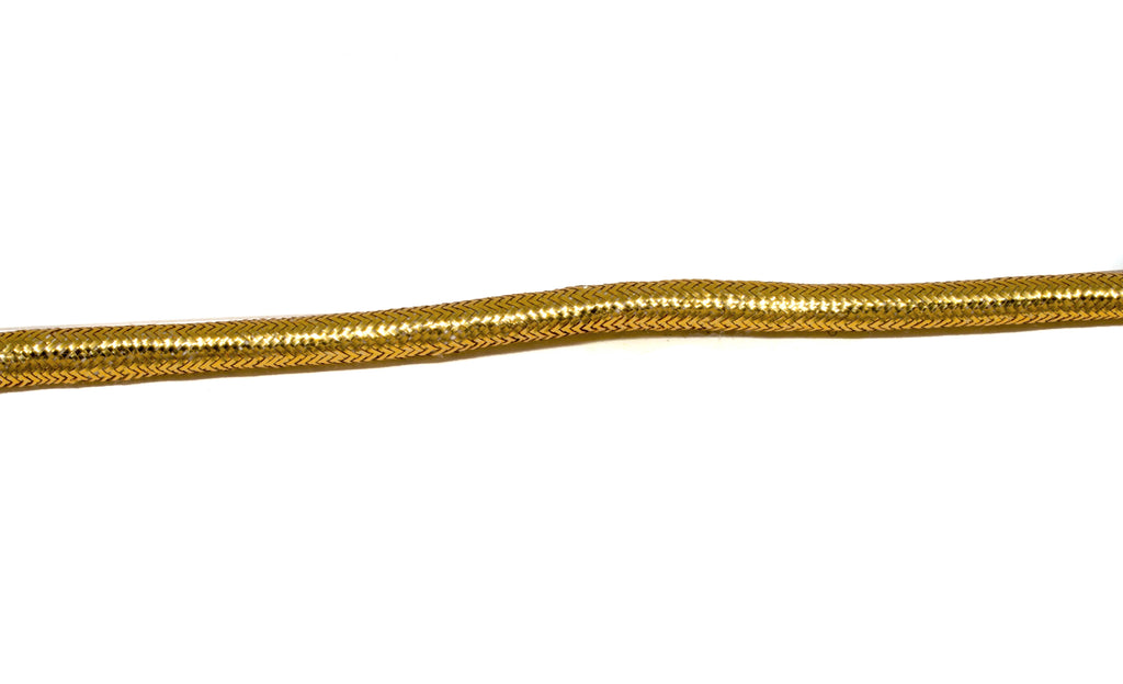Gold Thick Non-Stretch Metallic Cord- 4mm- 1 Yard