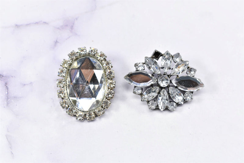 Rhinestone Brooch Applique | DIY Clothing Design Accessory | Floral Rhinestone Brooch Pin | Fashion Statement Brooch | Gift for Her target Trim