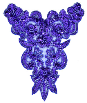 7.5" x 9.5" Sequins and Beaded Applique