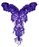 12" x 12" Beaded Sequins & Fringe Applique