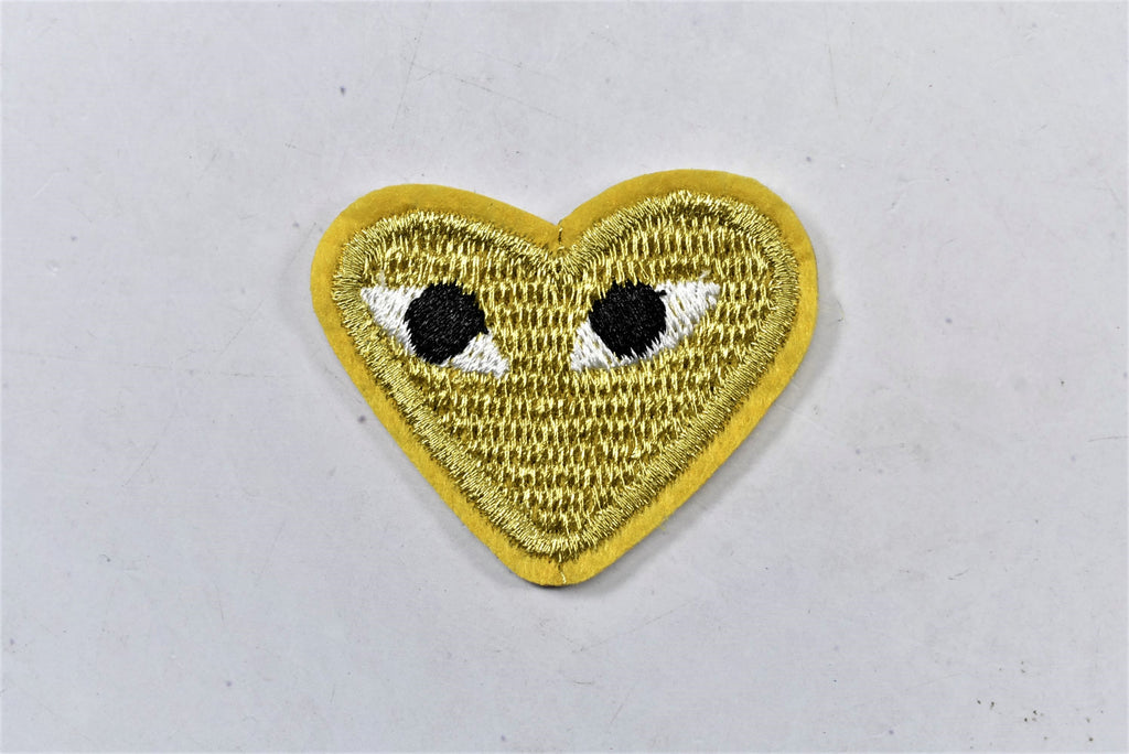 Embroidered Heart with Eyes Patch, Cute Heart Patches