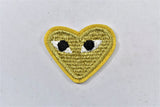 Embroidered Heart with Eyes Patch | Cute Heart Patches | PLAY Heart Patch | Iron on Heart Patch Applique | T Shirt Patch Applique | 1.50" | Heart Patch Applique - Target Trim