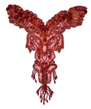 12" x 12" Beaded Sequins & Fringe Applique