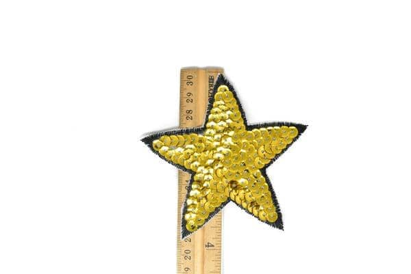 Small Gold Star Embroidery Sequin Patches for Clothing, Iron On Sewing –  BrightCreationsOfficial