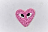 Embroidered Heart with Eyes Patch | Cute Heart Patches | PLAY Heart Patch | Iron on Heart Patch Applique | T Shirt Patch Applique | 1.50" | Heart Patch Applique - Target Trim