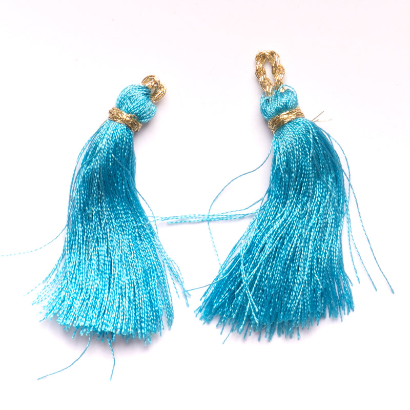 Metallic Blue Tiered Tassel- Design 10 - Target Trim