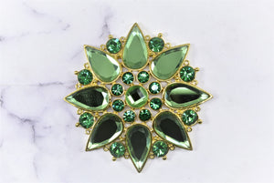 Green Floral Rhinestone Applique | Flower Shape Jewelry Accessory | DIY Designs | Rhinestone Patch Applique - Target Trim