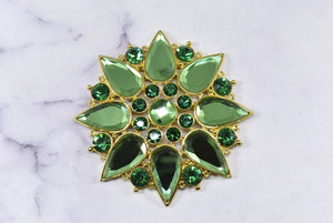 Green Floral Rhinestone Applique | Flower Shape Jewelry Accessory | DIY Designs | Rhinestone Patch Applique - Target Trim