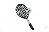 White and Black Tennis Applique with Sequins and Beads | Rocket Patch Applique - Target Trim