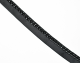 Black Grosgrain Ribbon with Black Chain 0.63" - 1 Yard