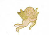 Embroidered Cupid Iron-On Applique 3.5" x 5.25" | Cupid Patch Applique - Target Trim