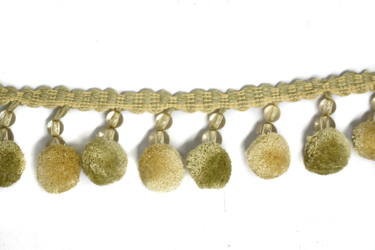 VINTO 2.5 Gold Beaded Tassel Fringe Trim / By the yard – Classic Modern  Fabrics