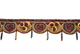 Hand-crafted Indian Trim Embellished with Bugle bead with Rose Pattern Adornment - Target Trim