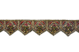 Beautiful Pentagon Shape Beaded Handmade Indian Trim - Target Trim