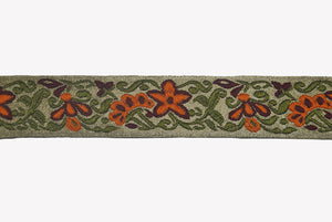 2 1/4" Floral Jacquard Ribbon