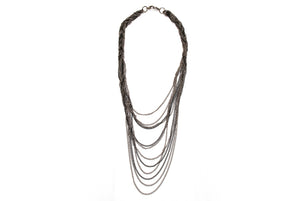 Fashionable Gunmetal Entwined Neck Piece - Target Trim