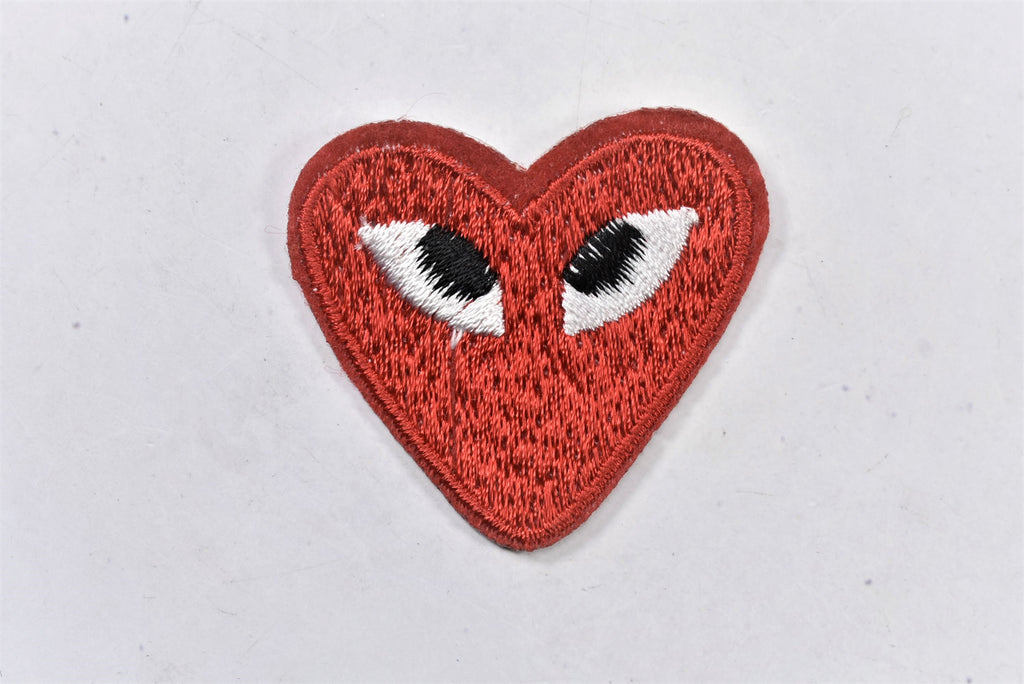 Iron On Patches - 24 Pcs Cartoon Love Heart Patches Eyes Cute Embroidered  Appliques DIY Crafts (12 Colors)
